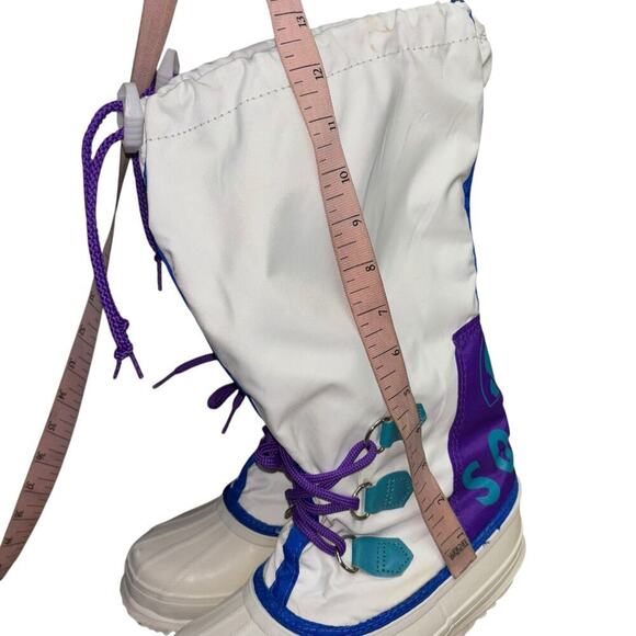 Sorel Vtg 90s Colorblock Thrashed Snow Boots Women’s Sz 6 Trashy Y2K Casual Shoe - Picture 3 of 16